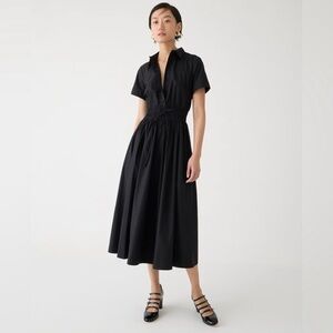 J. Crew Elena shirtdress in cotton poplin drama black Women's Size 8 NWT #BY832